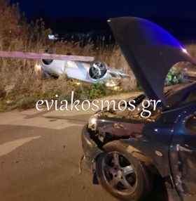 Ι.Χ βρέθηκε εκτός δρόμου- Από θαύμα δεν τραυματίστηκαν οι επιβάτες(φωτο)